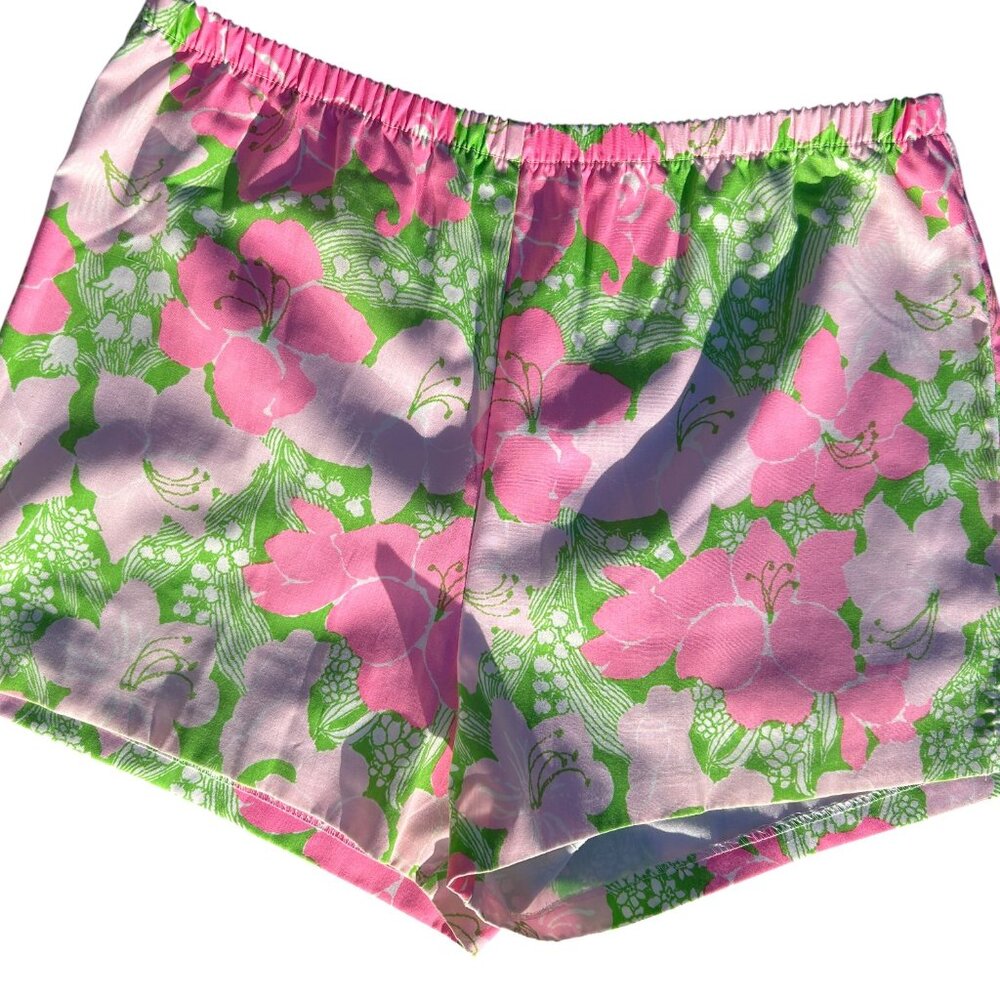 The Lilly Vintage Lilly Pulitzer Shorts Pink Green 12 70's Preppy Old Money